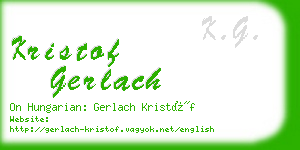 kristof gerlach business card